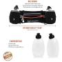 World Voyager Premium Quality No Bounce Runners Hydration Belt with Reflectors, Smartphone Pocket & BPA Free Water Bottles