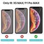 OTAO Privacy Screen Protector for iPhone 11 Pro Max/iPhone Xs Max 6.5 Inch True 28°Anti Spy Tempered Glass Full-Coverage (2-pack)