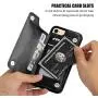 OT ONETOP iPhone 8 Wallet Case with Card Holder, iPhone 7 Case iPhone SE(2020) Wallet Premium PU Leather Kickstand Card Slots,Double Magnetic Clasp and Durable Shockproof Cover 4.7 Inch(Black)