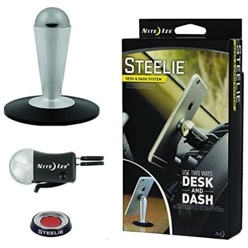 Nite Ize Original Steelie Desk and Dash System - Magnetic Smartphone Mounting System for Your Car Vent and Workspace