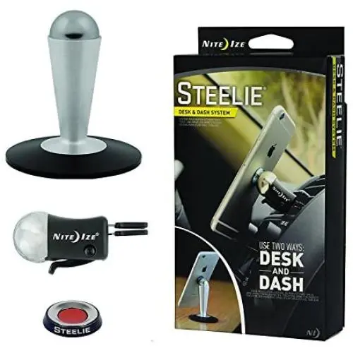 Nite Ize Original Steelie Desk and Dash System - Magnetic Smartphone Mounting System for Your Car Vent and Workspace
