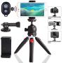 Regetek Camera Tripod with Wireless Remote, Phone GoPro Mount,Mini Tabletop Travel vlogging Tripod Stand for Phone Webcam,GoPro Action Cam/DSLR Canon Nikon Sony