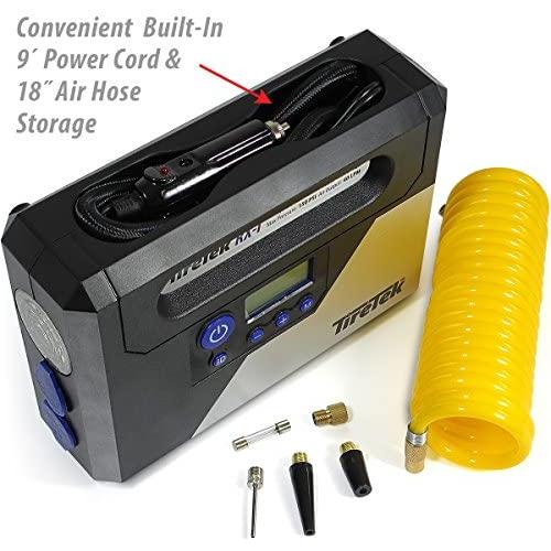 TireTek RX-i Portable Air Compressor Pump 12V Digital Tire Inflator with Gauge + Auto Shut Off