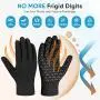 FRETREE Winter Gloves Touchscreen for Men Women - Warm Knit Gloves with Thickened Cuff & Anti-Slip Palm, 3 Finger Touchscreen for Texting & Driving FRETREE Winter Gloves Touchscreen for Men Women - Warm Knit Gloves with Thickened Cuff & Anti-Slip Palm, 3 Finger Touchscreen for Texting & Driving