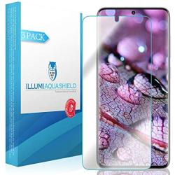 ILLUMI AquaShield Screen Protector Compatible with Samsung Galaxy S20 (6.2 inch) (Compatible with Cases)(3-Pack) No-Bubble High Definition Clear Flexible TPU Film