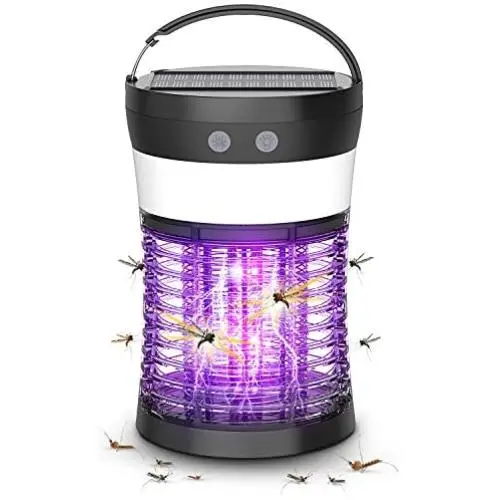 Anysun Solar Powered Bug Zapper, Portable Rechargeable Insect Mosquito Killer Lantern, Gnats, Flies, Pests Attractant Trap, Waterproof and Indoor & Outdoor - Backyard, Patio, Deck, Garden, Camping Anysun Solar Powered Bug Zapper, Portable Rechargeable Insect Mosquito Killer Lantern, Gnats, Flies, Pests Attractant Trap, Waterproof and Indoor & Outdoor - Backyard, Patio, Deck, Garden, Camping