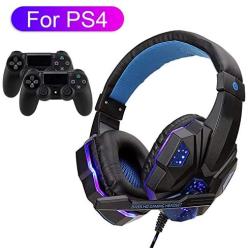 Gaming Headset for PS4 PC Wired Headphone with Microphone Mobile Phone Gamer Cascos with Mic LED Stereo Cosque