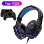 Gaming Headset for PS4 PC Wired Headphone with Microphone Mobile Phone Gamer Cascos with Mic LED Stereo Cosque