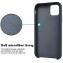 Anuck iPhone 11 Case, Anti-Slip Liquid Silicone Gel Rubber Bumper Case with Soft Microfiber Lining Cushion Slim Hard Shell Shockproof Protective Case Cover for Apple iPhone 11 6.1" 2019 - Dark Blue