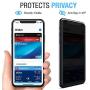 FlexGear Privacy Screen Protector for iPhone X Xs [New Generation] Tempered Glass (3-Pack)