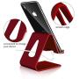 COOLOO Cell Phone Stand,【2 Pack】 Mobile Phone Anti-Skid Holder, Cradle, Dock Compatible Android Smartphone, Phone 11 Pro Xs Max Xr X 8 7 6 6s Plus 5s, Accessories Desk - Red