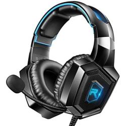 RUNMUS Stereo Gaming Headset for PS4, Xbox One, Nintendo Switch, PC, PS3, Mac, Laptop, Over Ear Headphones PS4 Headset Xbox One Headset with Surround Sound, LED Light & Noise Canceling Microphone