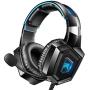 RUNMUS Stereo Gaming Headset for PS4, Xbox One, Nintendo Switch, PC, PS3, Mac, Laptop, Over Ear Headphones PS4 Headset Xbox One Headset with Surround Sound, LED Light & Noise Canceling Microphone