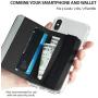 Ringke Flip Card Holder with Elastic Hand Strap Slim Soft Band Grip Fashion Multi-Card Slot Wallet Credit Card Cash Mini Pouch Holder Attachment Compatible with Most Smartphones - Charcoal Black