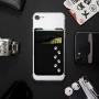 Double Pocket - Adhesive Card Holder - Cell Phone Pouch - Stick on Lycra Pocket - Carry Credit Cards and Cash (Black - CAT PAW)