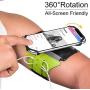 VUP Running Armband for iPhone 11 Pro Max X XR XS 8 7 6 6s Plus,Galaxy S10 S9 S8 Plus, Note 9/8/5/4,Google Pixel 3/2 XL,180°Rotatable with Key Holder Phone Armband for Hiking Biking Walking(Green)