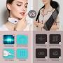 Neck Massager, Intelligent Neck Massage with Heat, Portable Cordless Massage Equipment, 3 Modes 15 Speeds Electric Pulse Massage at Home Office Travel, Gifts for Women Men Dad Mom Festive Present