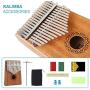 WoneNice 17 key kalimba Thumb Piano, Mbira Solid Mahogany Finger Piano, Gift for Kids Adult Beginners