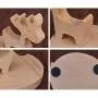 Cell Phone Desk Stand Holder, MHKBD Deer Cute Phone Stand Wooden Cellphone Holder with Anti-Slip Base Phone Cradle Fits All Smart Phones, Desk Decoration