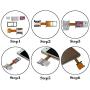 GVKVGIH Dual SIM Adapter (2 Pcs) for Samsung S7 / S7 Edge / S8 / S8+ Huawei Mate7/8/9 Xiaomi Lenovo,Ultra-Slim 2-in-1 Gold Extender for Android Smartphone
