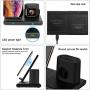 Hoidokly 3 in 1 Wireless Charger Dock Qi-Certified Charging Station for Apple Watch, AirPods, 7.5W Fast Charging Stand for iPhone 11/11 Pro Max/SE 2020/XS Max/XR/XS/X/8/8P/Samsung(Included Adapter)
