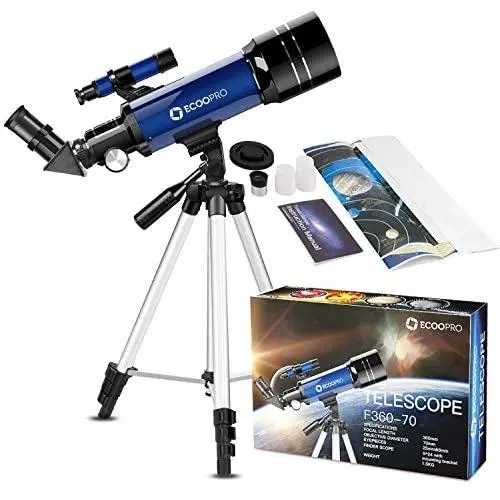 Telescope for Kids Beginners Adults, 70mm Astronomy Refractor Telescope with Adjustable Tripod - Perfect Telescope Gift for Kids Telescope for Kids Beginners Adults, 70mm Astronomy Refractor Telescope with Adjustable Tripod - Perfect Telescope Gift for Kids