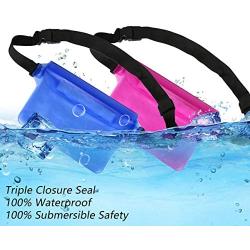 Yigou Waterproof Pouch Bag 2 Pack with Wist Strap Universal Dry Bag Case Prefect to Keep Your Phone Dry and Safe Idear for Boating Swimming Snorkeling Kayaking Beach Water Parks Fishing