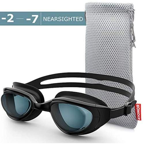 ZIONOR Nearsighted Swim Goggles, G7 Optical Shortsighted Myopia