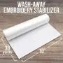 Wash Away Water Soluble Stabilizer for Embroidery (10"x30 Yards) Fits 5x7 Hoops, Wash-Away Stabilizer Topping for Embroidery Machine & Hand Sewing, Nylon Spun Wash Away Stabilizer Wash Away Water Soluble Stabilizer for Embroidery (10"x30 Yards) Fits 5x7 Hoops, Wash-Away Stabilizer Topping for Embroidery Machine & Hand Sewing, Nylon Spun Wash Away Stabilizer