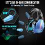 Gaming Headset PS4, Deep Bass Surround Sound Stereo Xbox One Headset, Beexcellent Gaming Headset with Microphone, LED Light & Noise Isolation, PS4 Gamer Headset Compatible with PC, PS4, Xbox One