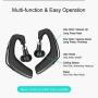 SLUB [Plus] Bluetooth 5.0 Headphones with Mic for Cell Phone True Wireless Waterproof IPX7 Earhook Lightweight 12H Playtime Invisible Earbuds for iPhone/Android (Black)