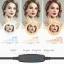 Selfie LED Ring Light, 6.5‘’ Selfie Cirle Led Light with Stand & Phone Holder, Make-up Mirror USB Control with Camera Remote Shutter 10 Brightness Levels Dimmable LED Ring Light for Makeup, Game Live