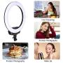 Zomei Dimmable Ring Light 16-Inch Led Beauty Makeup Photography Fill Light with Foldable Tripod Stand Cellphone Holder for Camera Phone YouTube Live Streaming Selfie Video Studio Shooting