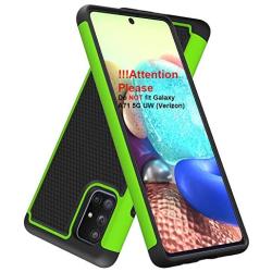 Dahkoiz Samsung Galaxy A71 5G Case, Sturdy Durable Armor Defender Cover Samsung A71 5G Case Dual Layer Hybrid Protective Phone Cases for Samsung Galaxy A71 5G, Green
