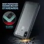 iPhone Xs Max Case - FITFORT Full Body Rugged Case with Built-in Touch Sensitive Anti-Scratch Screen Protector, Ultra Thin Clear Shock Drop Proof Impact Resist Extreme Durable Protective Cover