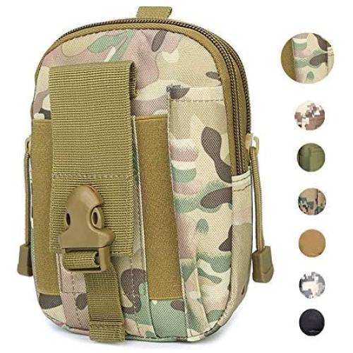 Waist Pack Fanny Pouch Bag Womens Mens Waterproof EDC MOLLE Pack Large Backpack Attachments Tactical Belt Pouch for Hiking Fishing Mountaineering Climbing Jogging Walking Hiking Cycling Gifts