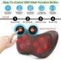 Shiatsu Neck Back Massager Kneading Massage Pillow with Heat for Back, Neck, Lower Back and Shoulder, Massager with 8 Heated Rollers for Stress Relax at Home Office and Car Chair,Adjustable Speeds