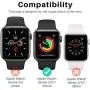LK 2 Pack Case for Apple Watch 42mm Series 3/2/1 Built-in Tempered Glass Screen Protector, Hard PC Protector Cover for iWatch 42mm (Clear)