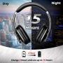 EQ App Over Ear Wireless Headphones - August EP650-Bass Rich Sound and Optimum Comfort - NFC and aptX LL Low Latency - [Black]