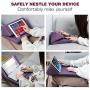 MoKo Tablet Pillow Stand, Soft Bed Pillow Holder, Fits up to 11" Pad, Fit with iPad 10.2" 2019, New iPad Air 3 2, iPad Pro 11 2020/10.5/9.7, Mini 5 4 3, Samsung Galaxy Tab, Purple