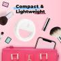 Selfie Ring Light Rechargeable-Phone Ring Light Clip On for iPhone Tablet Computer Camera Photography Video-Adjustable Brightness 36 LED Camera Circle Light- Portable Selfie Fill Ring Selfies -White