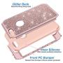 iPhone 8 Case, iPhone 7 Case, Hython Heavy Duty Full-Body Defender Protective Case Bling Glitter Sparkle Hard Shell Armor Hybrid Shockproof Rubber Bumper Cover for iPhone 7 and iPhone 8, Rose Gold