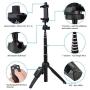 Selfie Stick,Upgraded 48 Inch Extendable Selfie Stick Tripod and Cell Phone Tripod Stand with Rechargeable Wireless Remote,Compatible with iPhone/Android Phone,Gopro,Camera
