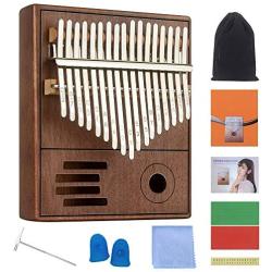 SEAPHY Kalimba Thumb Piano 17 Keys with Portable Solid Wood Finger Piano Calimba Storage Bag, Music Instruments Gifts for Adults/Kids/Beginners with Tuning Hammer and Study Instruction