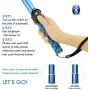 BMZX Bluetooth Long Selfie Stick- Super Length Lightweight Extendable Pole from 20 to 118 Built-in Wireless Remote Shutter Grip Holder Mount Compatible iPhone Samsung Android Cell Phone(Blue)