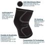 ComfiLife Compression Knee Sleeve – Knee  Brace for Men & Women – Knee Support for Running, Weightlifting, Crossfit, Meniscus Tear, Arthritis Pain Relief – Breathable Non-Slip Comfort (Pair)