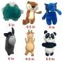 Jalousie 12 Pack Plush Animal Dog Toy Dog Squeaky Toys Cute Pet Plush Toys Stuffed Puppy Chew Toys for Small Medium Dog Puppy Pets - Bulk Dog Toys