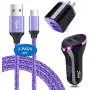 Type C, Wall Charger, Car Charger, AndHot USB Charging Block Plug+ 2PC Fast USB C Cable 6ft for Samsung Galaxy Note 10 S20+ S10 S9 A50 A10E A20E A51 A20S A01, LG Stylo 5 6, Moto G8 G7, Google Pixel 3a