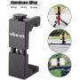Metal Smartphone Tripod Mount with Cold Shoe Mount, iPhone Tripod Holder Grip Rig Clip for Nexus Samsung iPhone X 8 7 7s 6 6s Plus etc