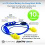 Plugfones Basic Pro Wireless Bluetooth in-Ear Earplug Earbuds - Noise Reduction Headphones with Noise Isolating Mic and Controls (Blue & Yellow)